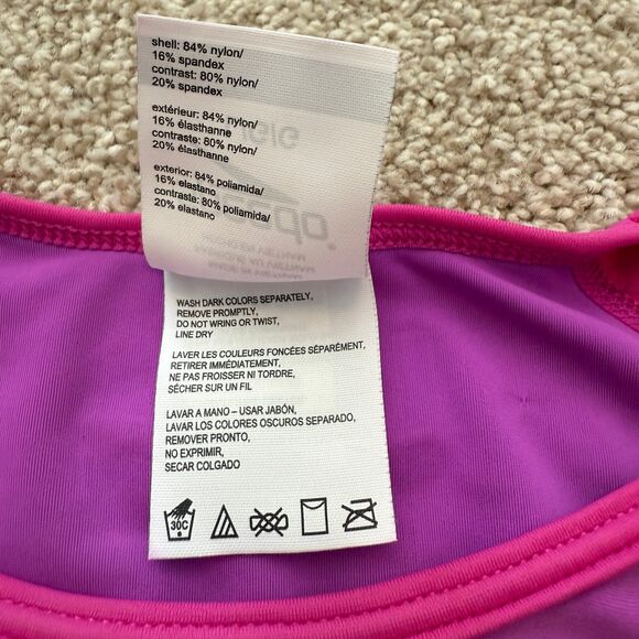 Girl's Youth Speedo UPF Long Sleeve Raglan Rash Guard Swim Surf Shirt Large - Picture 4 of 6